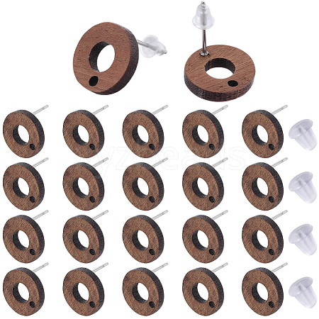 50Pcs Wood Stud Earring Finding FIND-SP0001-19A-1