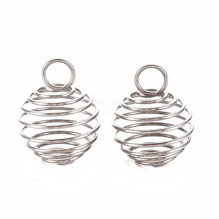 Non-Tarnish 304 Stainless Steel Wire Pendants STAS-ZX013-22-14mm-P-1