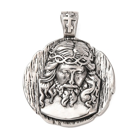 Religion 304 Stainless Steel Pendants STAS-E526-06AS-1