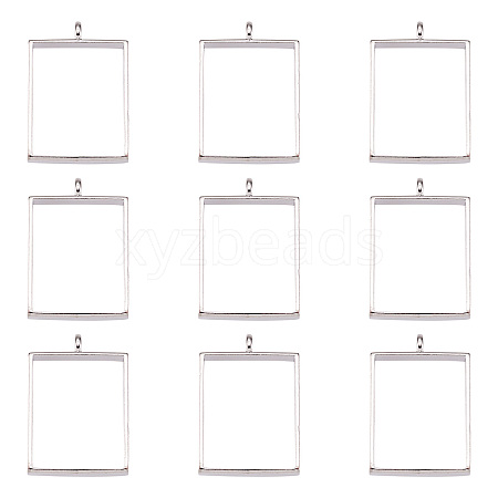 Alloy Open Back Bezel Big Pendants PALLOY-TA0021-02P-1