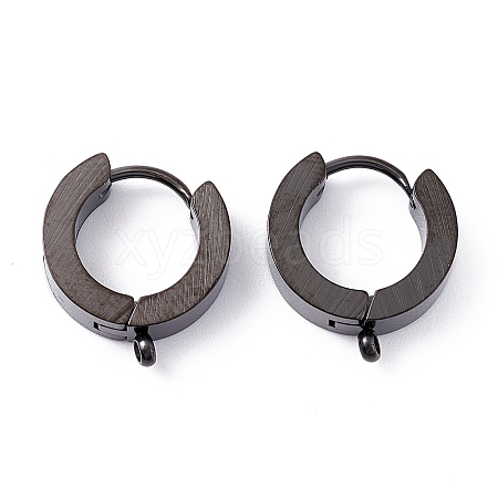 304 Stainless Steel Huggie Hoop Earrings Findings X-STAS-I167-01B-EB-1