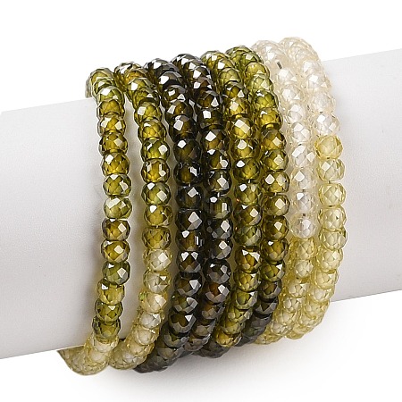 Transparent Gradient Color Cubic Zirconia Strand ZIRC-NH0002-01A-1