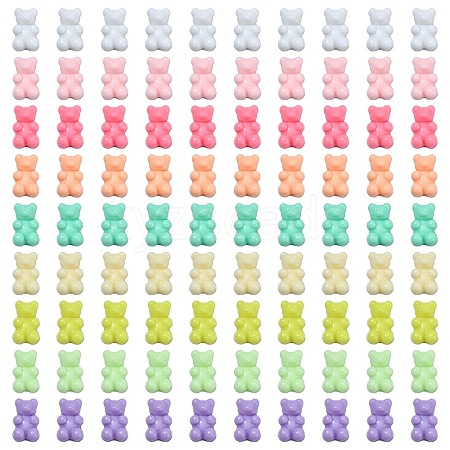 360Pcs 9 Colors Opaque Acrylic Beads SACR-CJ0001-19-1