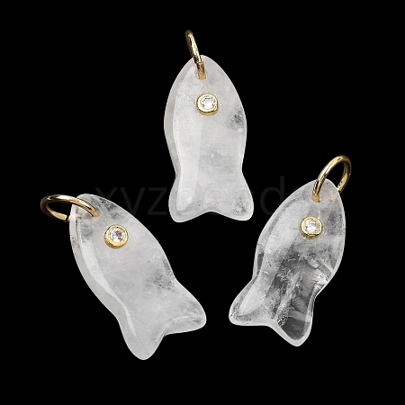 Natural Quartz Crystal Pendants X-G-A297-01G-14-1