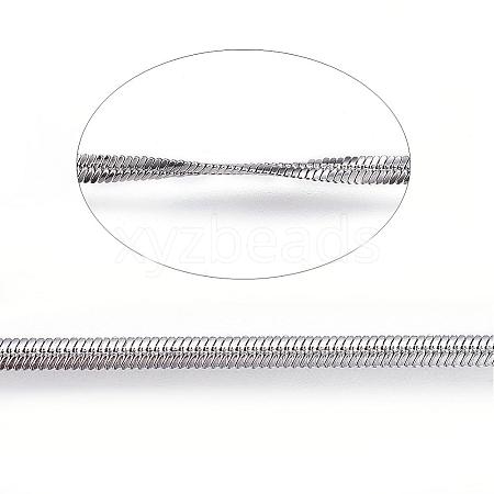 Tarnish Resistant 304 Stainless Steel Flat Snake Chains CHS-L001-164-0.5mm-1