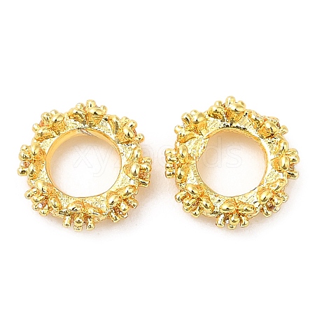 Rack Plating Brass Micro Pave Cubic Zirconia Beads KK-A186-01B-G-1