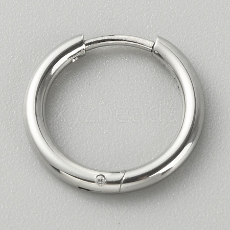 316L Surgical Stainless Steel Huggie Hoop Earrings for Girl Women EJEW-TAC0011-11B-P-1