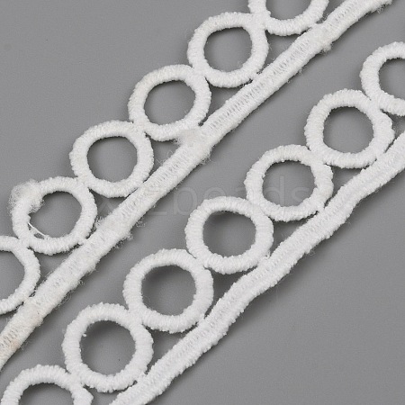Polyester Lace Trims OCOR-WH0082-05G-1
