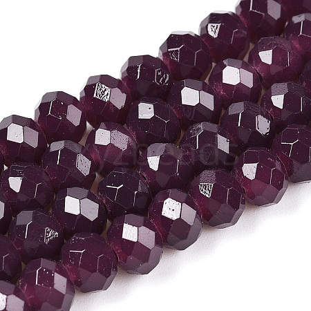 Baking Paint Imitation Jade Glass Bead Strands LS-DGLA-A034-J2MM-A02-1