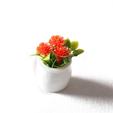 Mini Resin & PVC Flower Potted Plant Model PW-WG92893-05-1