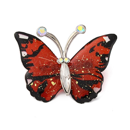 Butterfly Transparent Resin Brooch LS-JEWB-M047-01C-1