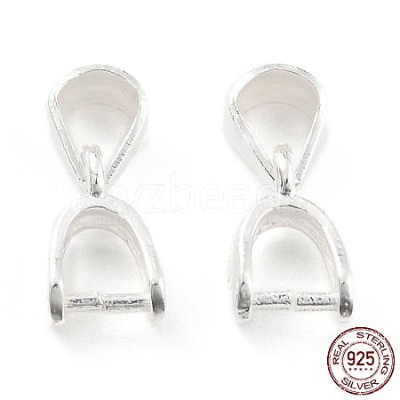 925 Sterling Silver Ice Pick Pinch Bails STER-Z001-012S-1