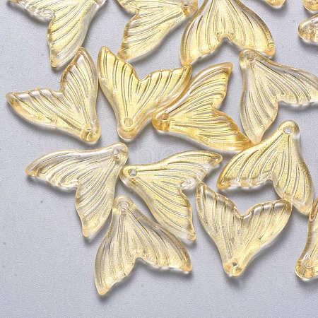 Transparent Spray Painted Glass Pendants X-GLAA-S190-009A-04-1