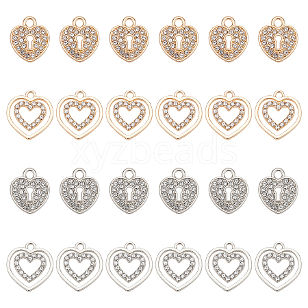   24Pcs 4 Style Alloy Pendants FIND-PH0003-44-1