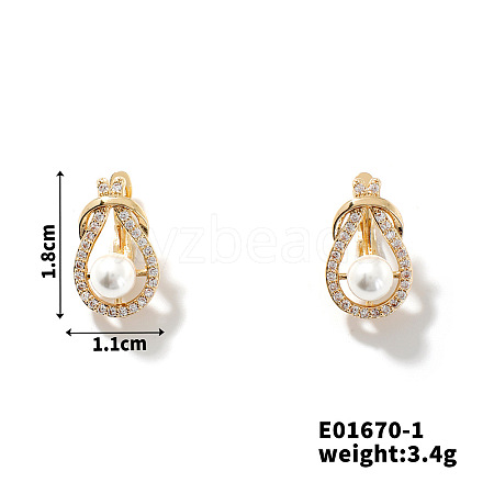 Summer Chic Imitation Pearl Ear Studs Fashion European American Style Earrings CK5896-1-1