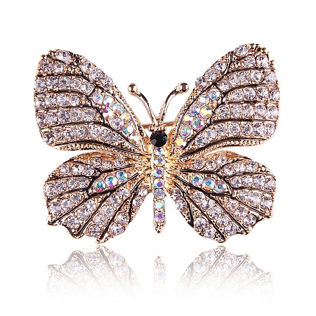 Shiny Alloy Rhinestone Brooch Pins for Women Girl PW-WG1674B-13-1