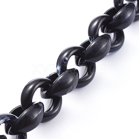 Handmade Acrylic Rolo Chains AJEW-JB00537-06-1