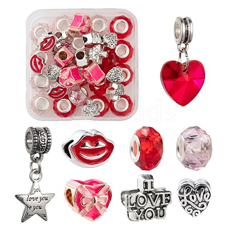 DIY Valentine's Day Themed Jewelry Making Kits DIY-LS0001-86-1