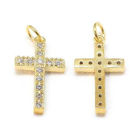 DIY Brass Micro Pave Cubic Zirconia Charms DIY-S030-57G-1