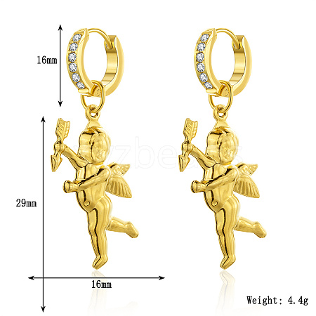 Elegant Gold Pendant Earrings Set for Daily Wear Stainless Steel Jewelry WX4038-2-1