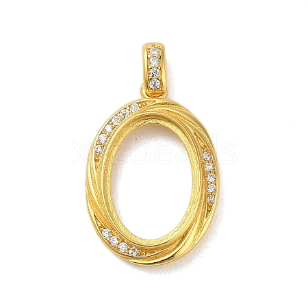 925 Sterling Silver Micro Pave Cubic Zirconia Pendant Setting STER-H113-03G-02-1