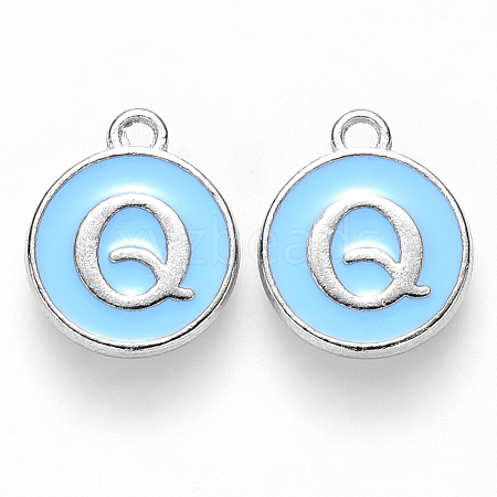 Platinum Plated Alloy Enamel Charms LS-ENAM-S118-04Q-P-1