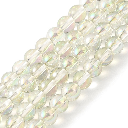 Transparent Electroplate Glass Beads Strands GLAA-T032-T4mm-C10-1