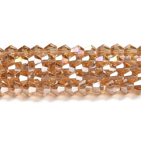 Transparent Electroplate Glass Beads Strands LS-EGLA-A039-T4mm-B18-1