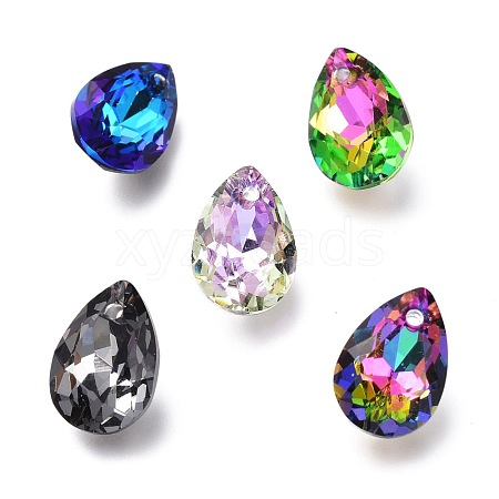 Glass Rhinestone Pendants RGLA-A024-C02-M1-1