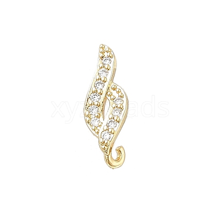 DIY Brass Micro Pave Cubic Zirconia Earring Findings KK-E791-16G-1