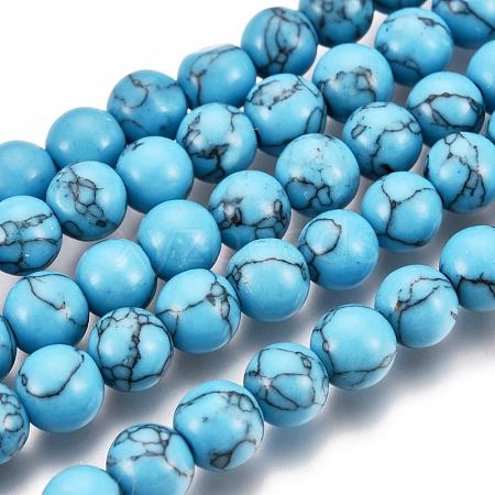 Synthetic Turquoise Beads Strands X-Z0NDC012-1-1