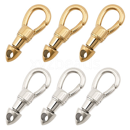 Globleland 6Pcs 2 Colors 304 Stainless Steel Lobster Claw Clasps STAS-GL0001-03-1