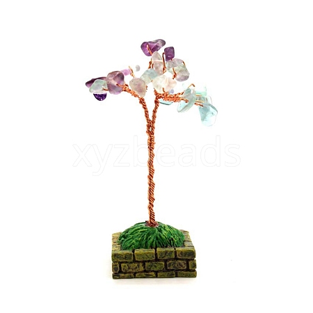 Fluorite Flower Garden Crushed Stone Fortune Tree Ornaments Mini Home Creative Office Decoration Crafts Small Ornaments PW-WG4CBFE-04-1