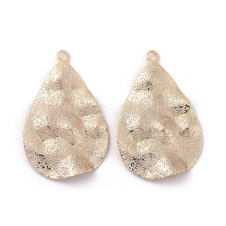 Brass Hammered Pendants X-KK-T038-70G-1