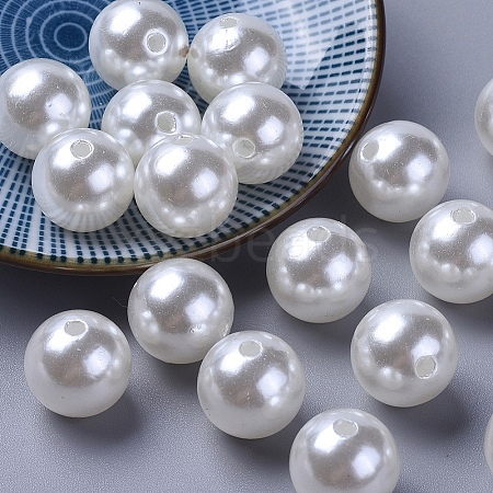 Imitation Pearl Acrylic Beads PL608-22-1