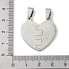 201 Stainless Steel Pendants STAS-Q342-42P-3