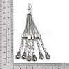 Tibetan Style Alloy Curb Chain Tassel Big Pendants FIND-K013-01AS-10-3