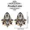 ANATTASOUL 4 Pairs 4 Colors Rhinestone Teardrop Stud Earrings EJEW-AN0002-28-2