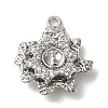 Rack Plating Brass Cubic Zirconia Pendants KK-M267-13P-1