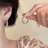 Alloy & Colorful Glass Seed Beaded Hoop Earrings WG46953-88-1