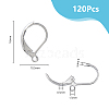 DICOSMETIC 120Pcs 304 Stainless Steel Leverback Earring Findings STAS-DC0015-94-2