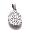 304 Stainless Steel Pendants STAS-F223-22AS-2