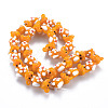 Handmade Bumpy Lampwork Beads Strands LAMP-S194-019-2