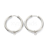 Tarnish Resistant 201 Stainless Steel Huggie Hoop Earring Findings STAS-P283-01M-P-1