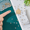 80Pcs 2 Colors Brass Cubic Zirconia Charms ZIRC-FH0001-45-3