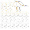 Unicraftale 120Pcs 2 Colors 304 Stainless Steel French Hooks with Coil STAS-UN0054-47-1