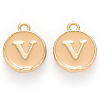 Golden Plated Alloy Enamel Charms X-ENAM-S118-06V-1