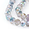 Electroplate Glass Faceted Rondelle Beads Strands X-EGLA-D020-10x8mm-15-2