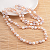 Natural Pearl Nuggets Beaded Necklace NJEW-P126-B-01C-01-1