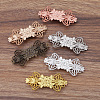 Brass Filigree Hair Barrette OHAR-PW0001-206AB-1